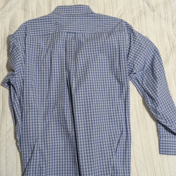 Tommy Hilfiger Men’s Blue Long-Sleeve Button-Down Shirt – Size 16.5 / 34–35 / L - Picture 2 of 3
